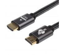 Кабель Atcom (AT23715) Premium HDMI-HDMI ver 2.1, 4К, 15м, Black, пакет