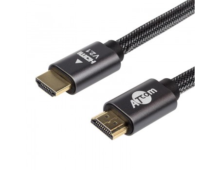 Кабель Atcom (AT23720) Premium HDMI-HDMI ver 2.1, 4К, 20м, Black, пакет