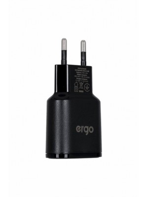 Сетевое зарядное устройство Ergo (2USB, 2.4A) Black (EWC-224 (B))