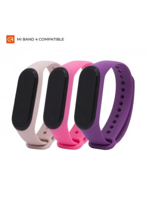 Ремешок Armorstandart для Xiaomi Mi Band 4/3 Pale Pink/Pink/Purple 3шт (ARM56668)