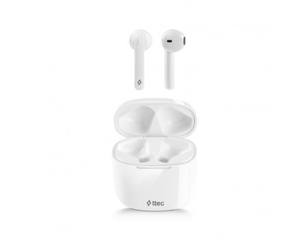 Bluetooth-гарнитура Ttec AirBeat LiteTrue Wireless Headsets White (2KM129B)