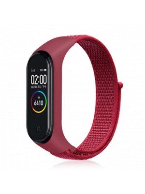 Ремешок BeCover Nylon Style для Xiaomi Mi Smart Band 5 Red (705431)