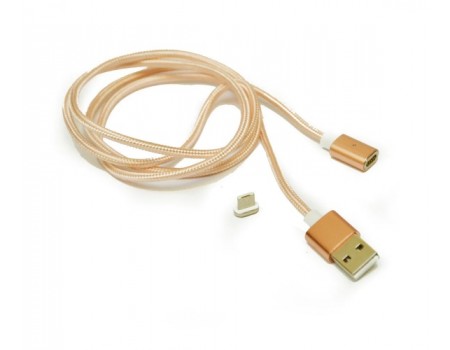 Кабель Ninja USB-microUSB, магнитный, 1м, Gold (YT-MCFB-M/G/09165) блистер