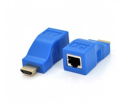 Адаптер Voltronic (YT-SCPE HDMI-30m720P/14662) HDMI-RJ-45 Blue