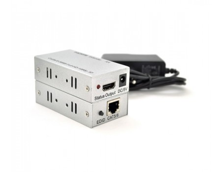 Перехідник-подовжувач Voltronic (YT-SCPE HDM-60m1080Р/09243) HDMI-RJ-45 Grey