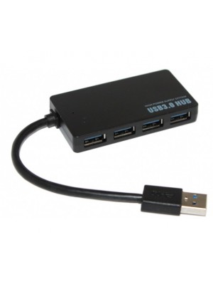 Концентратор USB3.0 Voltronic 4хUSB3.0 Black (YT-3HF4/2TB/08645), Blister