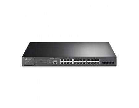 Коммутатор TP-Link TL-SG3428MP (24xGE PoE+, 4xSFP, 1xconsole, 1xmicroUSB console, Omada, L2, max PoE 384W)