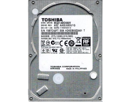 HDD 2.5" SATA  500GB Toshiba 5400rpm 8MB (MQ01ABD050V_2019)