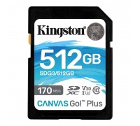 SDXC 512GB UHS-I/U3 Class 10 Kingston Canvas Go! Plus R170/W90MB/s (SDG3/512GB)