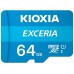 MicroSDXC 64GB UHS-I Class 10 Kioxia Exceria R100MB/s (LMEX1L064GG2) + SD-адаптер