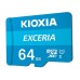 MicroSDXC 64GB UHS-I Class 10 Kioxia Exceria R100MB/s (LMEX1L064GG2) + SD-адаптер