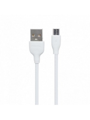 Кабель Proda Fast Charging PD-B15m USB-MicroUSB, 1м, White
