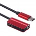 Адаптер Extradigital (KBA1761) USB Type C (M)-3.5 мм/USB Type C (F), Red