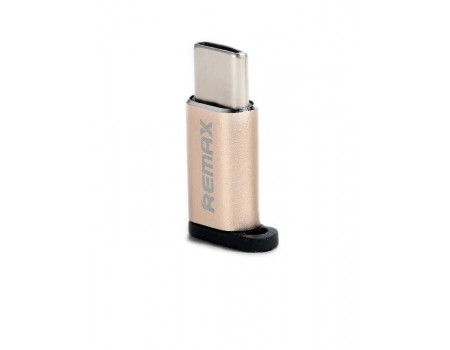 Адаптер Remax Feliz MicroUSB-USB Type-C Gold (RA-USB1-Gold)