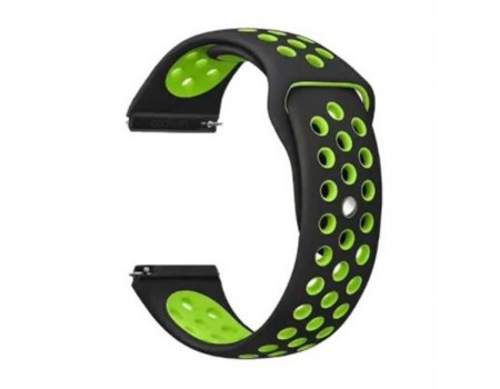 Ремешок BeCover Nike Style для Amazfit Stratos 1/2/2S/3/GTR 2/GTR 47mm/GTR Lite 47mm/Nexo/Pace Black-Green