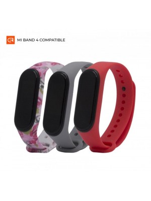 Комплект ремешков Armorstandart для браслета Xiaomi Mi Band 4/3 Roses 3 шт. (ARM56231)