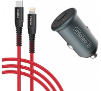 Автомобільний зарядний пристрій Intaleo CCGQPD120L (USB, 3A) Grey (1283126509964) + кабель Lightning