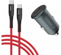 Автомобільний пристрій Intaleo CCGQPD120T (USB, 3A) Grey (283126509957) + кабель USB Type C