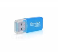 Кардридер USB2.0 Merlion CRD-1BL/01019 Blue