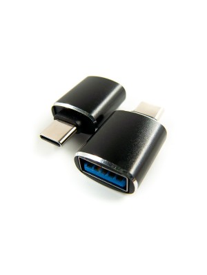 Переходник Dengos OTG USB-USB-C Black (ADP-018)