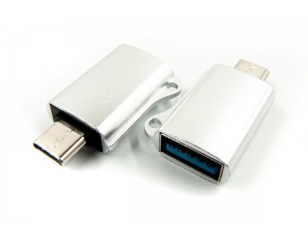 Переходник Dengos OTG USB-USB-C Silver (ADP-019)