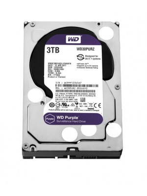 HDD SATA 3.0TB WD Purple 5400rpm 64MB (WD30PURZ) Refurbished