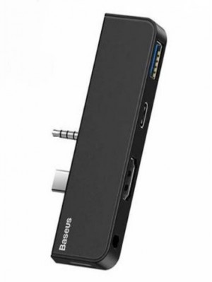 Концентратор 3.5 мм/USB-C Baseus for Surface Go Black (CAHUB-FT01)