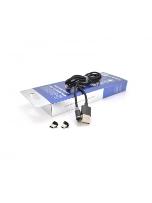 Магнитный кабель PiPo USB 2.0/Micro/Lighting/Type-C 1.0м Black (18179)