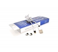 Магнітний кабель PiPo USB 2.0/Micro/Lighting/Type-C 1.0 м Silver (18178)