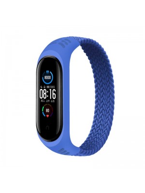 Ремешок BeCover Elastic Nylon Style для Xiaomi Mi Smart Band 5/Mi Smart Band 6 Size S Deep Blue (706138)