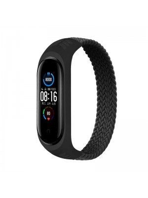 Ремешок BeCover Elastic Nylon Style для Xiaomi Mi Smart Band 5/Mi Smart Band 6 Size M Black (706156)