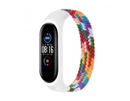 Ремешок BeCover Elastic Nylon Style для Xiaomi Mi Smart Band 5/Mi Smart Band 6 Size M Rainbow (706154)