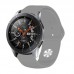 Силиконовый ремешок BeCover для Samsung Galaxy Watch 42mm/Watch Active/Active 2 40/44mm/Watch 3 41mm/Gear S2 Classic/Gear Sport Gray (706180)
