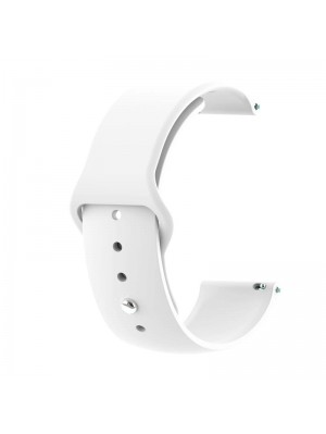 Силіконовий Ремінець BeCover для Xiaomi Amazfit Bip/Bip Lite/Bip S Lite/GTR 42mm/GTS/TicWatch S2/TicWatch E White (706197)