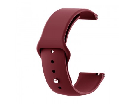 Силиконовый ремешок BeCover для Xiaomi iMi KW66/Mi Watch Color/Haylou LS01/LS02 Dark-Red (706349)