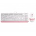 Комплект (Клавіатура, миша) A4Tech F1010 White/Pink USB