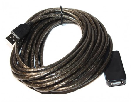 Подовжувач Voltronic USB(AM)-USB(AF) с чипом 5м Black (YT-AECWC AM/AF-5.0m/07368)