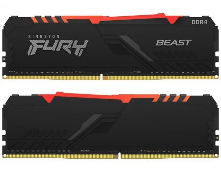 DDR4 2x16GB/3733 Kingston Fury Beast RGB Black (KF437C19BB1AK2/32)