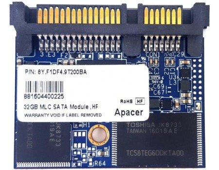 SSD   32GB Apacer 1.8" SATAIII MLC (8Y.F1DF4.9T200BA) Refurbished