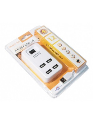 Концентратор USB 2.0 Voltronic YT-HWS4-W/08646, 4хUSB2.0, White