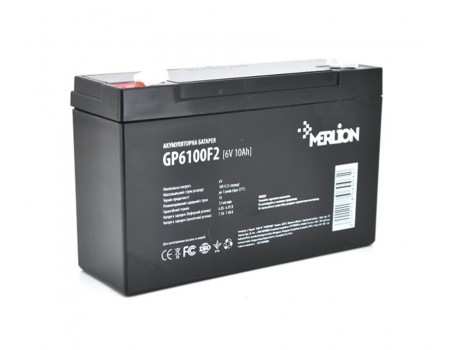 Акумуляторна батарея Merlion 6V 10AH (GP6100F2/06003) AGM