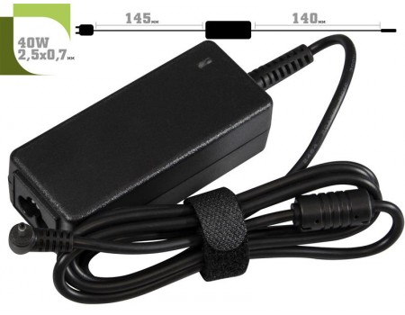 Блок живлення 1StCharger для ноутбука Samsung 12 V 40 W 3.33 A 2.5х0.7 мм + каб. жив. (AC1STSA40WB)
