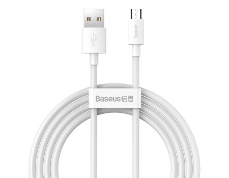 Кабель Baseus Simple Wisdom USB-MicroUSB, 1.5м White (TZCAMZJ-02)