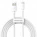 Кабель Baseus Simple Wisdom USB-MicroUSB, 1.5м White (TZCAMZJ-02)