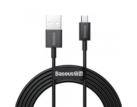 Кабель Baseus Superior Fast Charging USB-microUSB, 2м Black (CAMYS-A01)