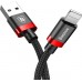 Кабель Baseus cafule Cable USB For lightning 1.5A 2M Red + Black