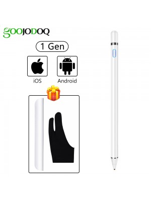 Стилус универсальный Goojodoq Active 1 Gen Android iPhone (iPad до 2017) 1.5mm White (40007597351381W)