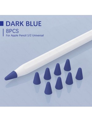 Чехол TPU Goojodoq для наконечника стилуса Apple Pencil (1-2 поколение) (8шт) Dark Blue (1005001835985075DB)