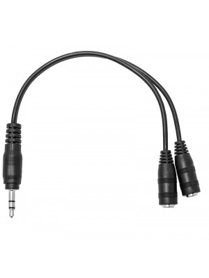 Аудіо-кабель XoKo SC-005M 2х3.5мм-M/3.5мм-F Black