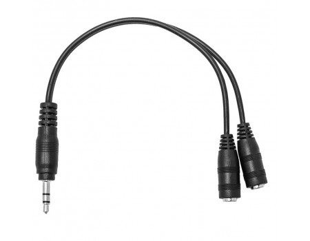 Аудіо-кабель XoKo SC-005M 2х3.5мм-M/3.5мм-F Black